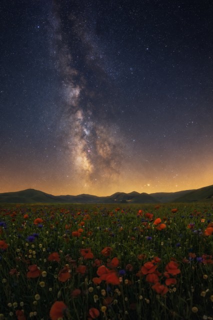 Via Lattea sulla Piana di Castelluccio - Open