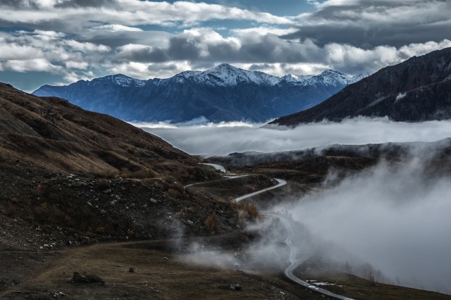 A road into the clouds - 